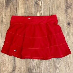 Lululemon Pace Rival Skirt Skort Size 8 In Dark Red